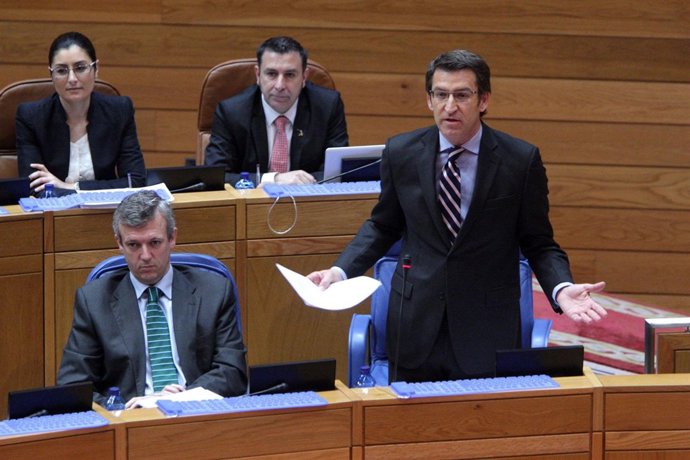 Feijóo Durante Una Intervención En El Parlamento Gallego