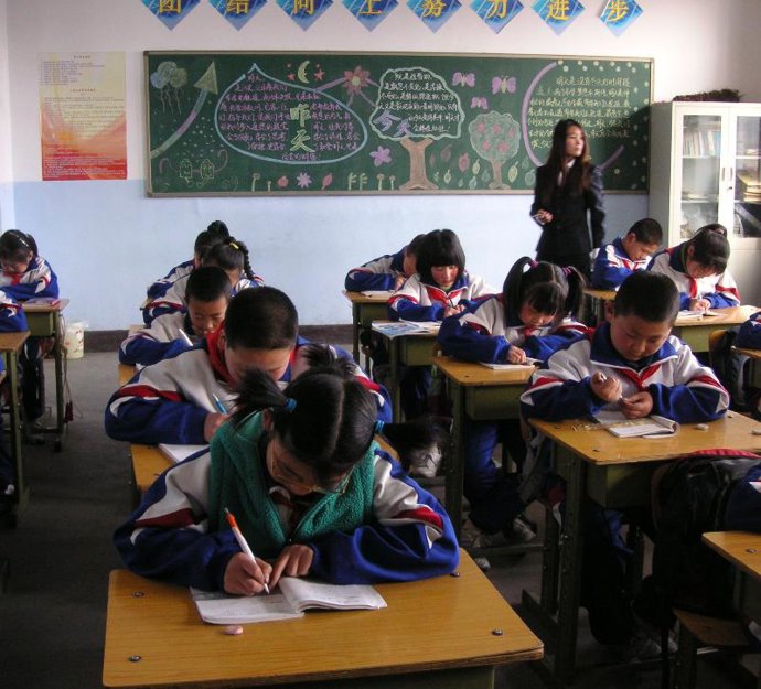 Escuela china niños