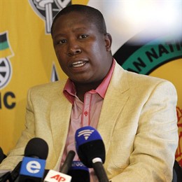 El líder de las juventudes del ANC de Sudáfrica, Julius Malema