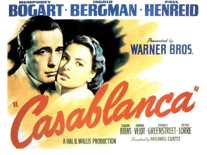 Casablanca Con Bogart Y Bergman