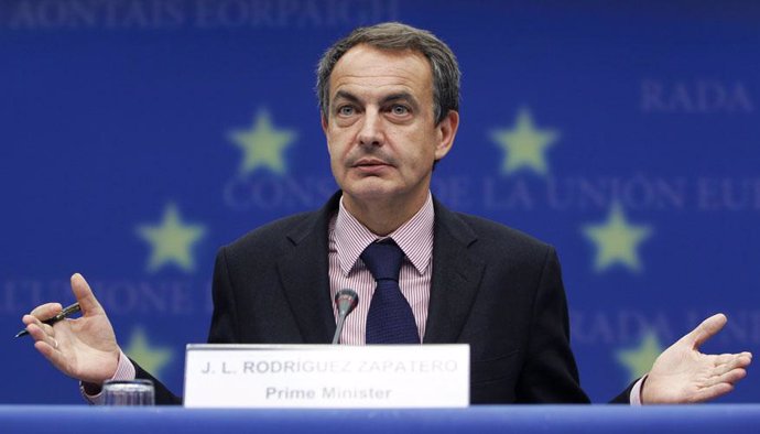 El presidente del Gobierno, José Luis Rodríguez Zapatero, en Bruselas