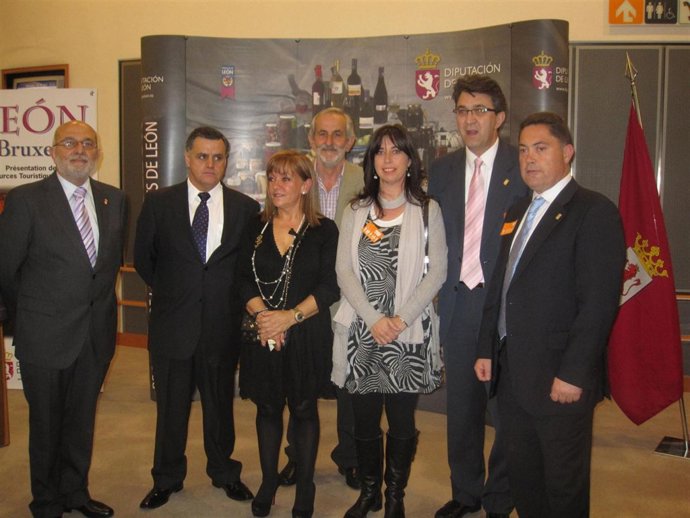 Delegación De La Diputación De León En Bruselas, Encabezada Por Isabel Carrasco