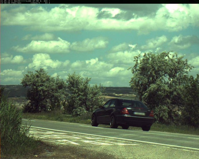 Imagen Del Turismo A 192 Km/H Captada Por El Radar.