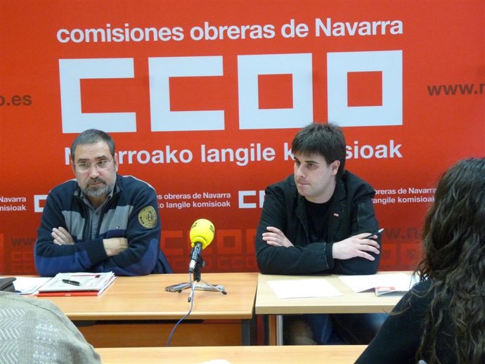 El Secretario General De CCOO De Navarra Ofrece Una Rueda De Prensa En Tafalla T