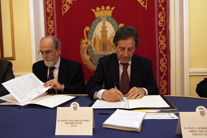 El Alcalde De Ferrol Y El Presidente De Feve (Dcha).
