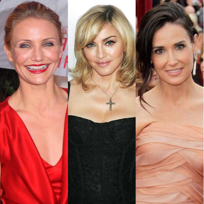 Cameron Díaz, Madonna Y Demi Moore