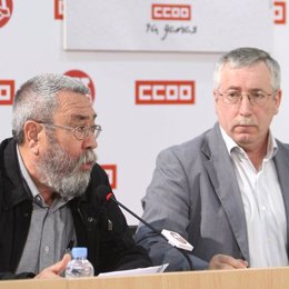 Secretarios Generales De CC.OO. Y UGT, Ignacio Fernández Toxo Y Cándido Méndez