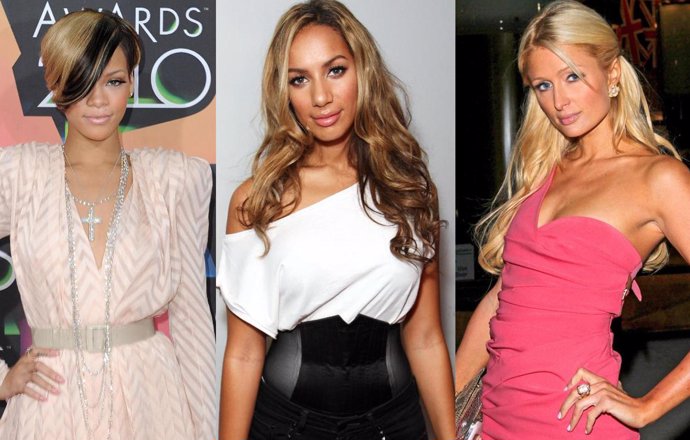 Montaje Con Las 'Celebrities' Rihanna, Leona Lewis Y Paris Hilton