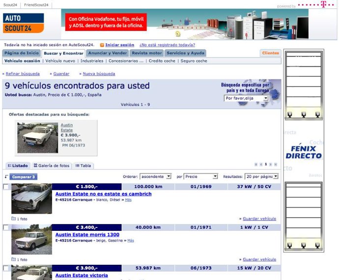 Precio medio de los coches