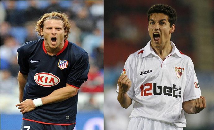 Diego Forlán Y Jesús Navas