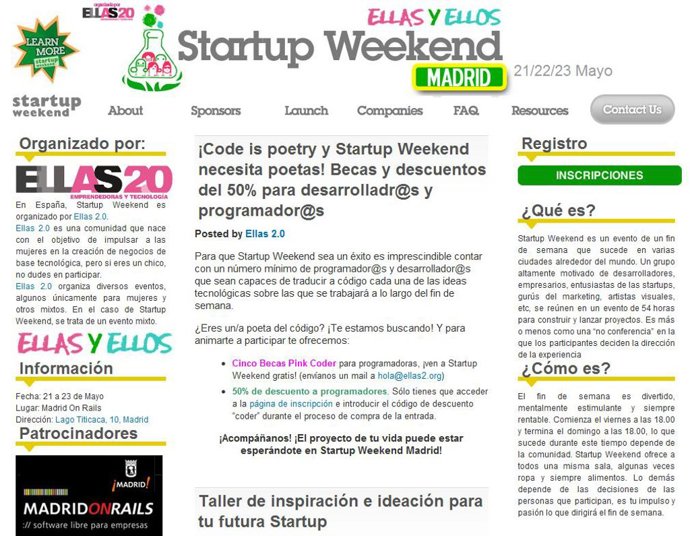 I Startup Weekend Madrid