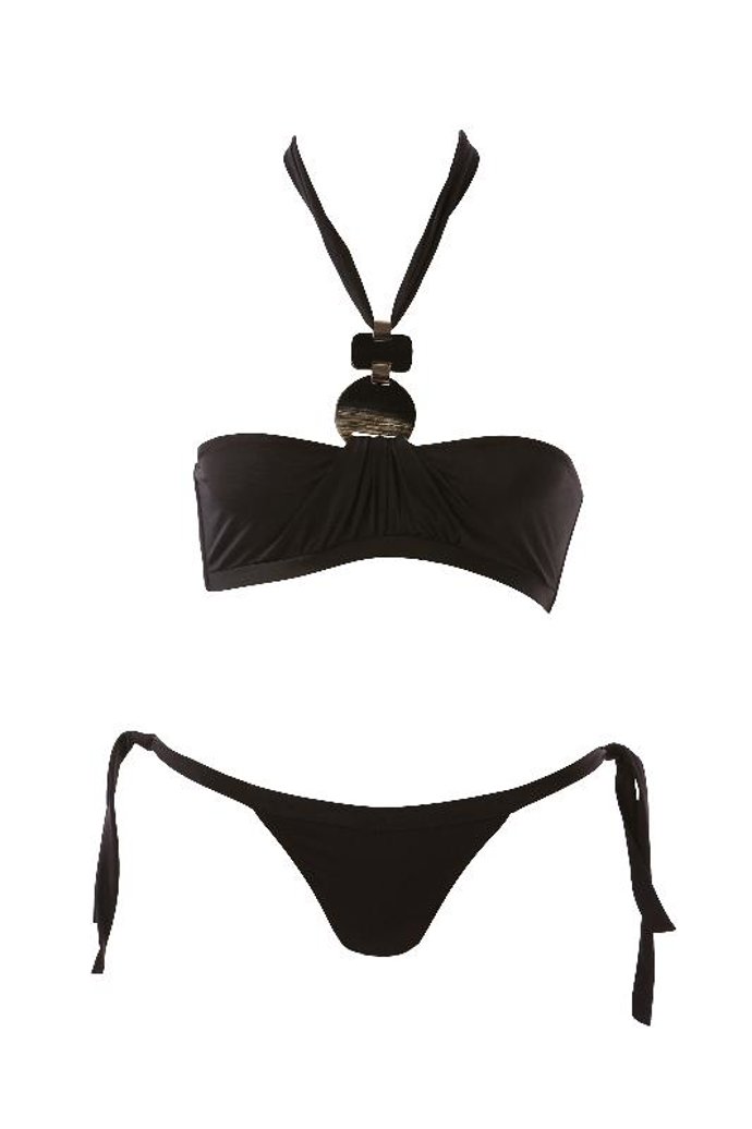 Bikini de la Perla con detalles étnicos.