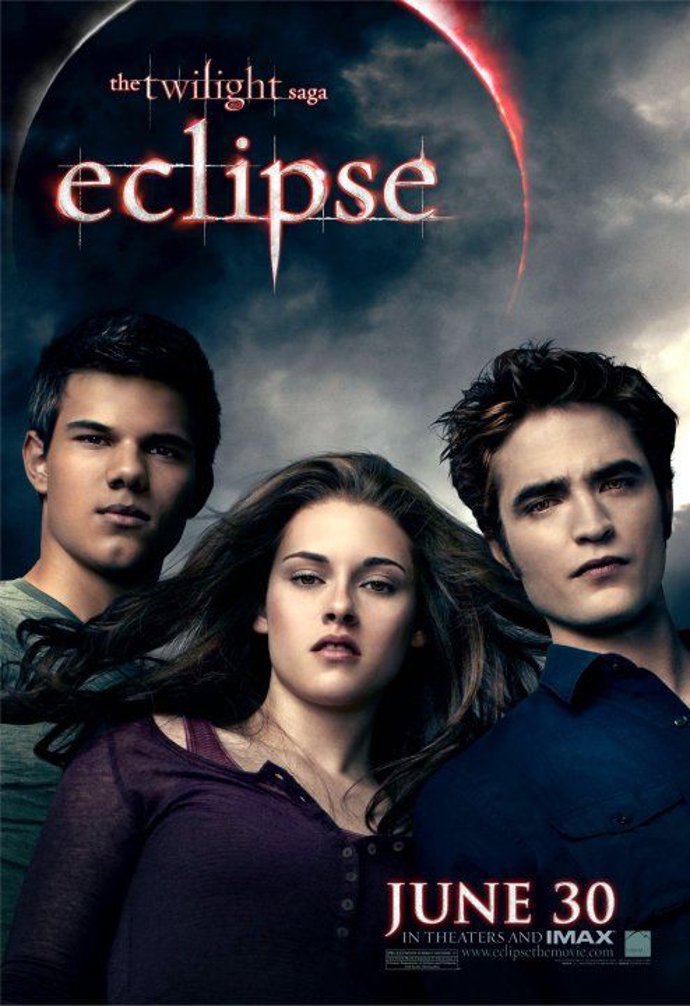 Pattinson, Lautner y Stewart en el cartel de Eclipse