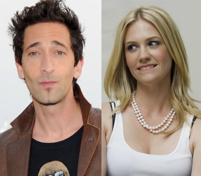 Adrien Brody y January Jones, pillados