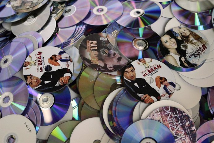 Piratería discos DVD blu-ray