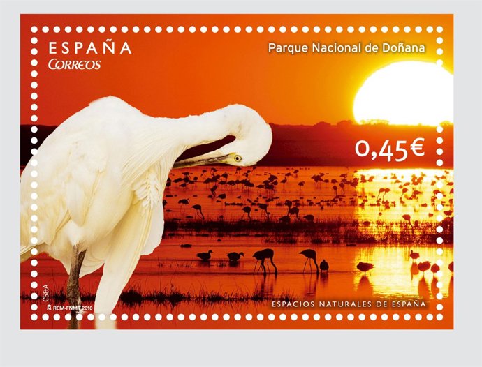 Ejemplar Del Sello Dedicado Al Espacio Natural De Doñana.