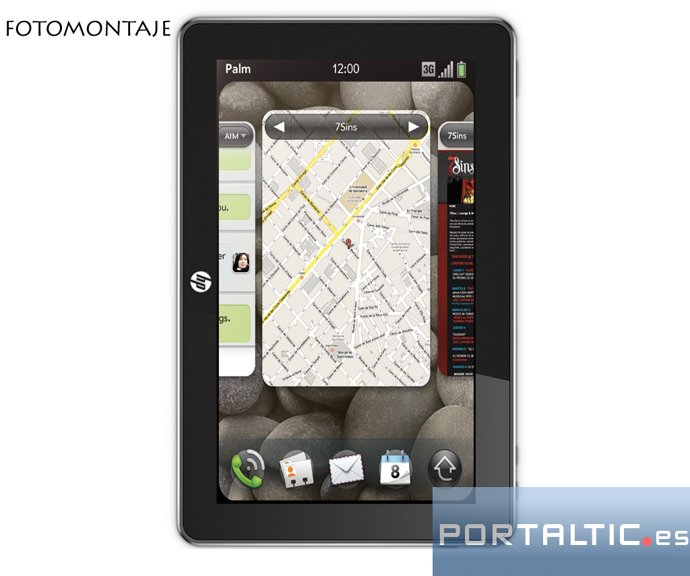 Fotomontaje de HP Slate con WebOS