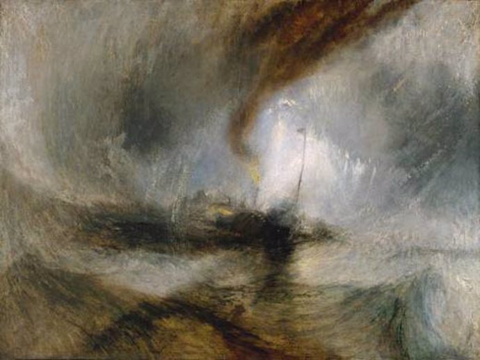 Snow Storm-Steam-Boat off a Harbour's Mouth. JMW Turner