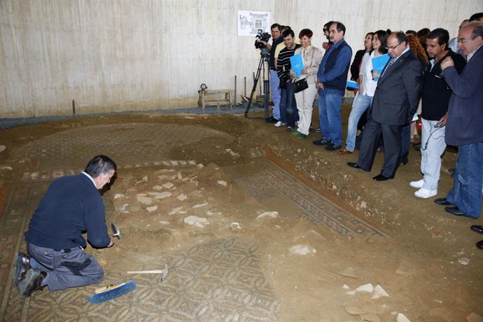 Presentación Del Nuevo Mosaico Descubierto En La Villa Romana La Olmeda
