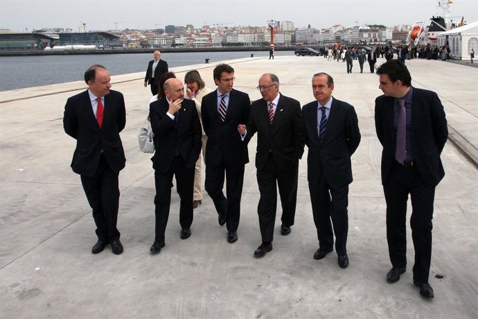 Visita a la sobras de ampliación del muelle del Este del Puerto 