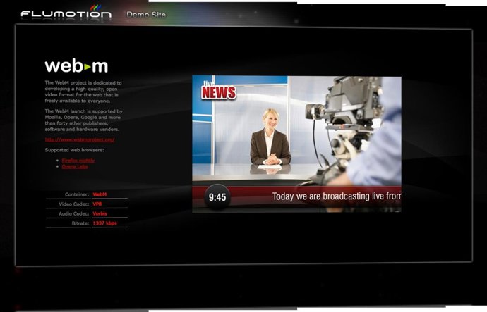 Streaming en directo con formato WebM de Flumotion.