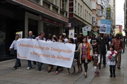 La asamblea realizó una marcha por las calles de Ferrol