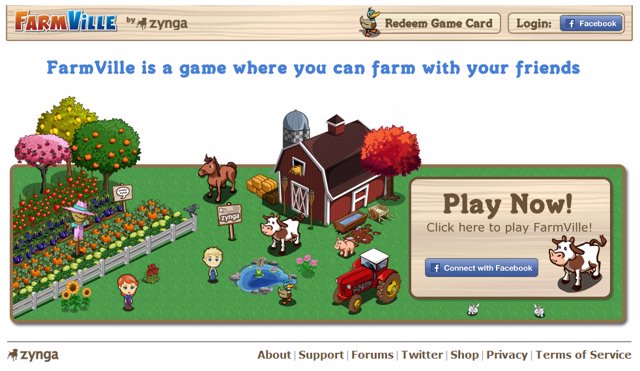Videojuego online Farmville