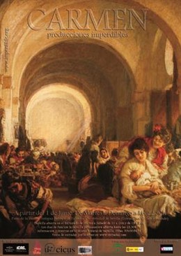 Cartel de la obra 'Carmen' puesta en escena por Producciones Imperdibles