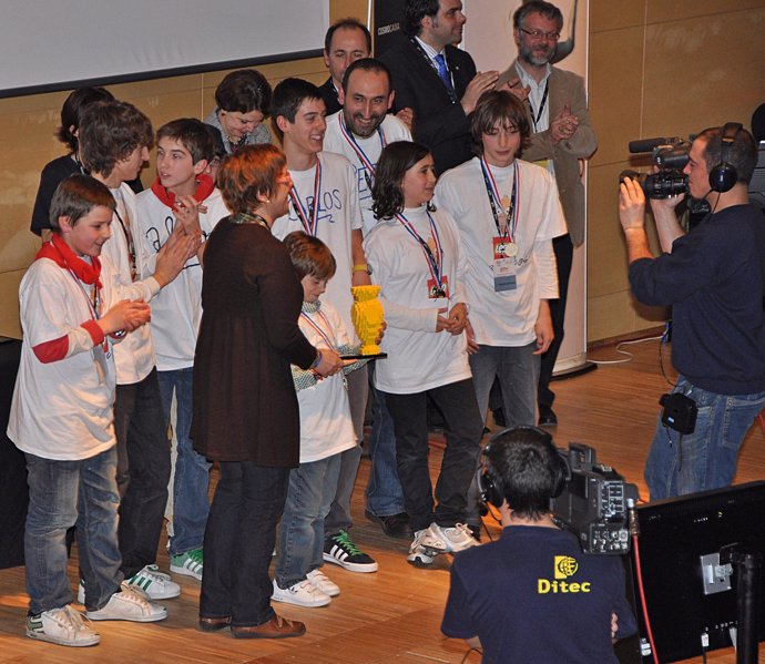 El equipo de estudiantes navarros, finalista del First Lego League.