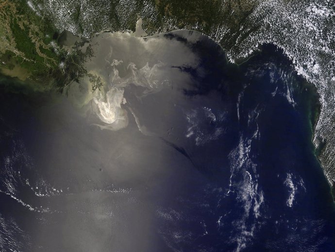 Vertido de petróleo en el Golfo de México
