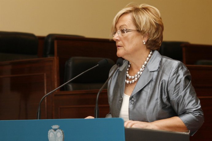 La presidenta de la Diputación de Huelva, Petronila Guerrero, durante una rueda 