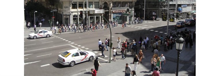 Propuesta de ampliación del paso de peatones en Gran Vía con Fuencarral