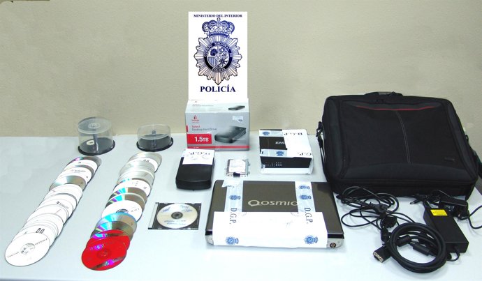 Material incautado por la Policía