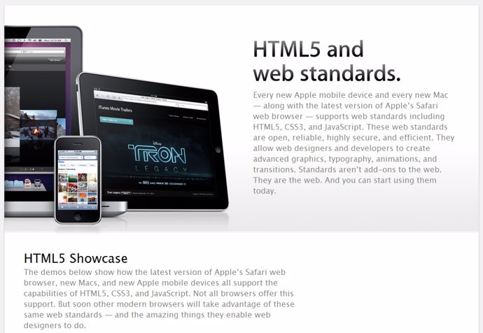 Web de Apple en HTML5 