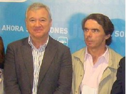 El presidente murciano y José María Aznar