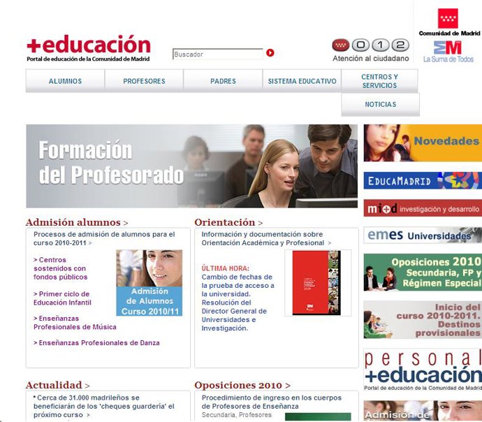 web de educación comunidad de Madrid