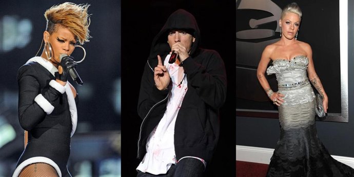 Montaje con Rihanna, Eminem y Pink