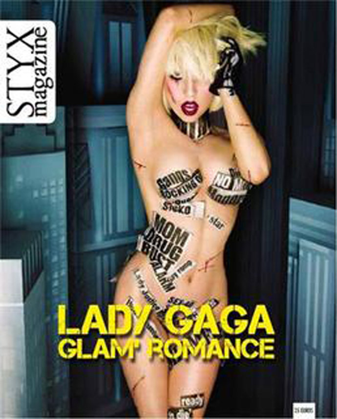 Portada de la revista Styx Magazine con Lady Gaga
