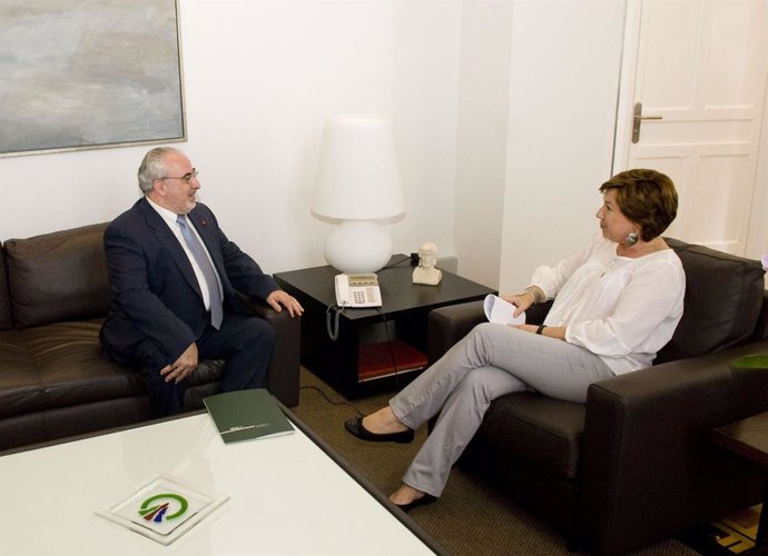 El presidente de la UCAM y la alcaldesa de Cartagena