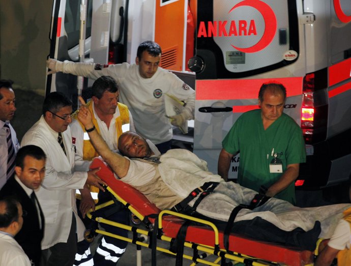 Llegada de los activistas de la flotilla solidaria