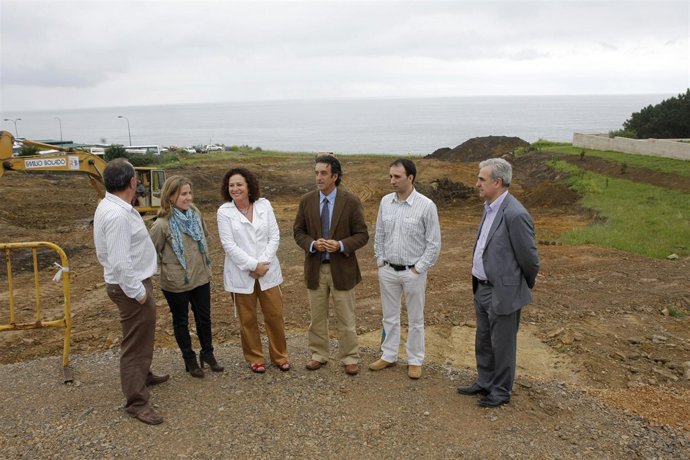 Martín en el inicio de las obras
