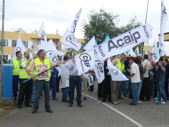 Concentración funcionarios de prisión esd e Villabona