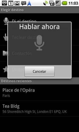 Búsqueda por voz de Google para Android