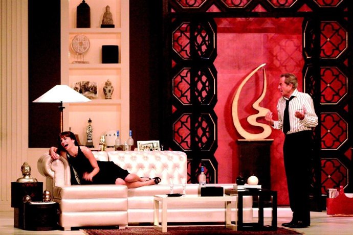 Momento de la representación de 'La Montaña Rusa'