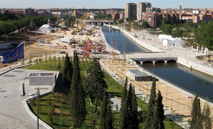 Terrenos del Solar Decathlon junto al Manzanares