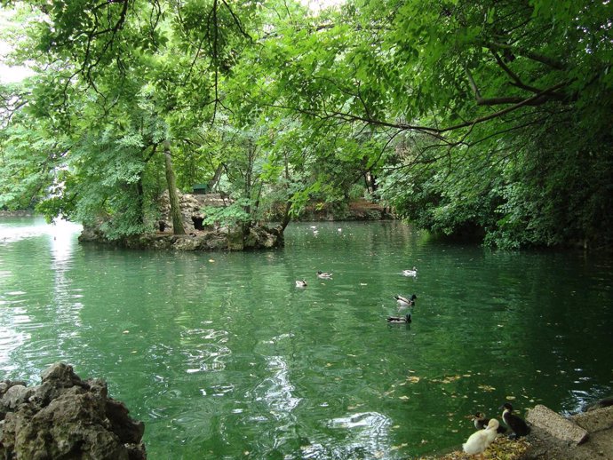 El estanque del Campo Grande, en Valladolid.