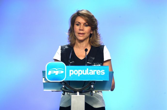 La secretaria general del PP, María Dolores de Cospedal