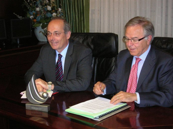 Albajar y Beltrán tras el Consejo de Administración