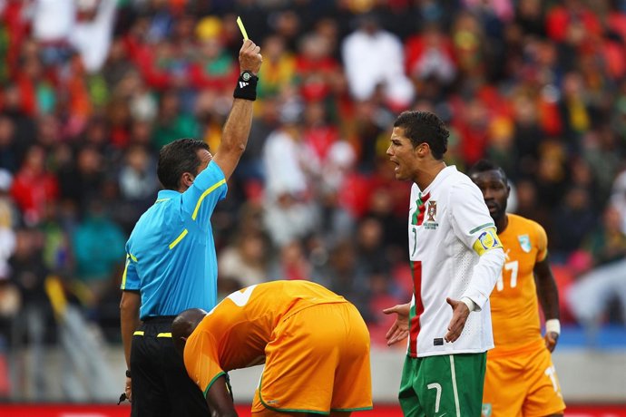 Cristiano Ronaldo, amonestado