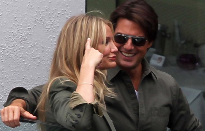 Los actores Cameron Diaz y Tom Cruise durante la promoción de 'Noche y Día' en A